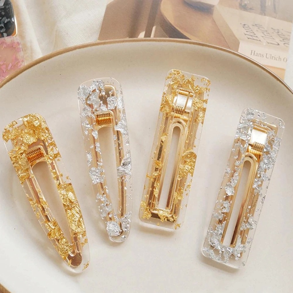 🌫CLEAR🌫 Acrylic Barrettes set of 2 - Picture 1 of 7